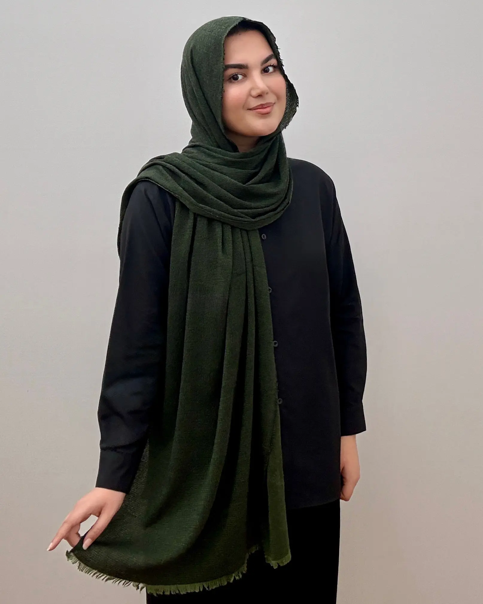 شال زنانه کنفی دور ریش